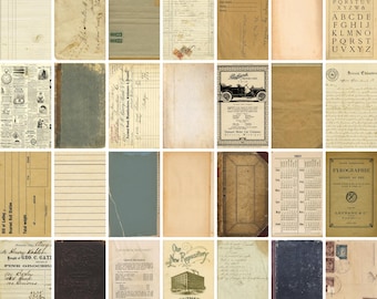 Vintage Backdrops VOLUME 3 - 42 Printable Background Papers For Scrapbooking and Junk Journaling 6x10"