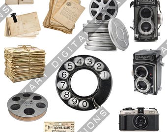 Vintage Ephemera Cutout Pages: Junk Journal Scrapbooking (A4 Printable JPG)