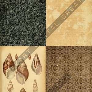 Vintage Backdrops NATURALIST - 42 Printable Background Papers For Scrapbooking and Junk Journaling 6x10" image 10