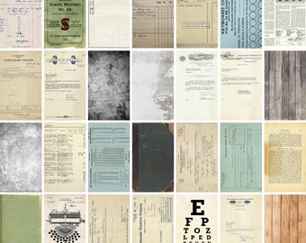 Vintage Backdrops VOLUME 2 - 42 Printable Background Papers For Scrapbooking and Junk Journaling 6x10"
