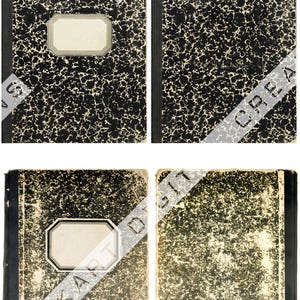 Couvertures de livre de composition vintage grungy éphémères pour la journalisation indésirable, le scrapbooking 18 pages imprimables A4 300 dpi JPG