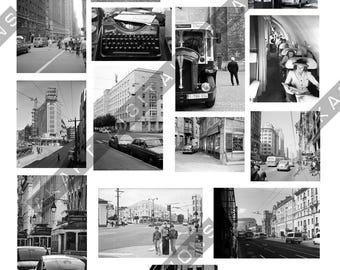 Vintage Photos Ephemera for Junk Journaling and Scrapbooking, 10 Printable Pages A4 300dpi JPG