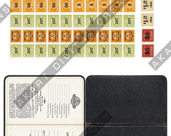 Vintage 1940s Iron Workers Union Membership Booklet Printable Digital Kit [Junk Journaling Ephemera]
