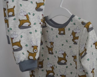 Reindeer pajamas made of winter sweat