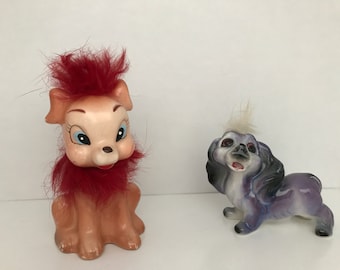 Vintage Flurry Colored Ceramic Dog Choose One