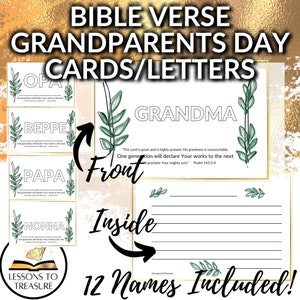 Tarjetas cristianas para el Día de los Abuelos con versículos bíblicos