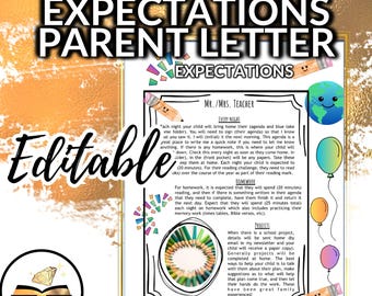 Homework Expectations Editable Parent Letter Meet the Teacher Google Slides