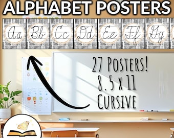Cursive Alphabet Posters Castle Stone Armor of God Collection