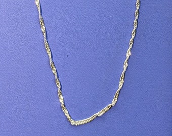 45cm Sterling Silver fine curb chain