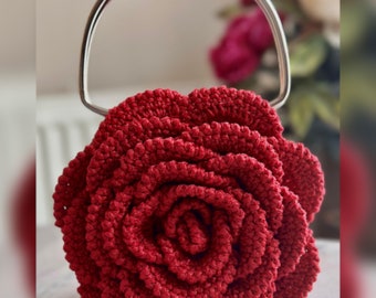 Rose Evening Clutch Bag - Elegant and Timeless Design