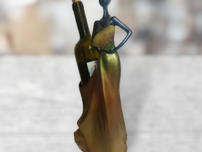 Fächerförmige Frau Weinhalter Polyester Dekorative Skulptur Bild 3