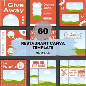 Customizable Restaurant Canva Templates | Editable Menus, Social Media Posts, Flyers and Promotional Materials for Restaurants and Cafes