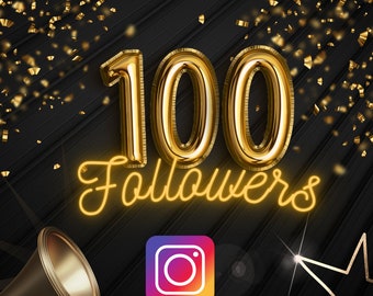 Kit de aumento de seguidores de Instagram: 100 seguidores y plantillas de redes sociales de alta calidad