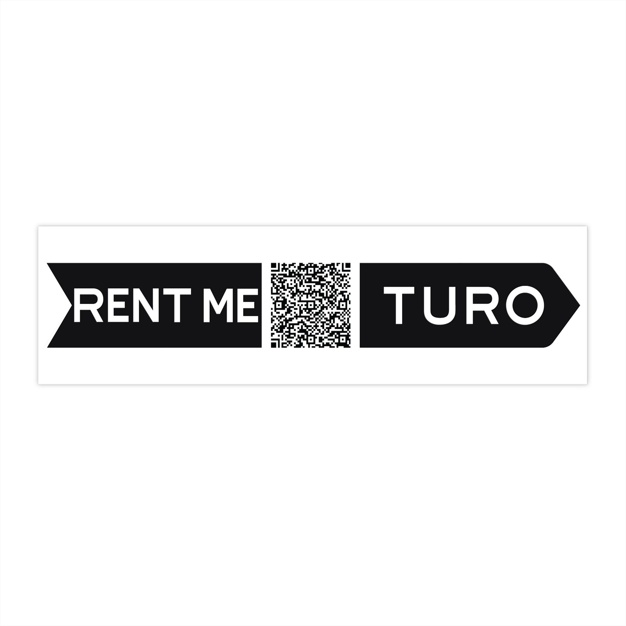 Creative Rent Me Stickers Ride Sharing Bumper Sticker, Rent Me on TURO, Personalized QR Codes ...