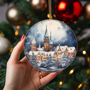 Stunning Landscape Christmas Ornament | Handcrafted Holiday Decor | Scenic Nature Design | Unique Gift Idea | christmas gift | custom decor