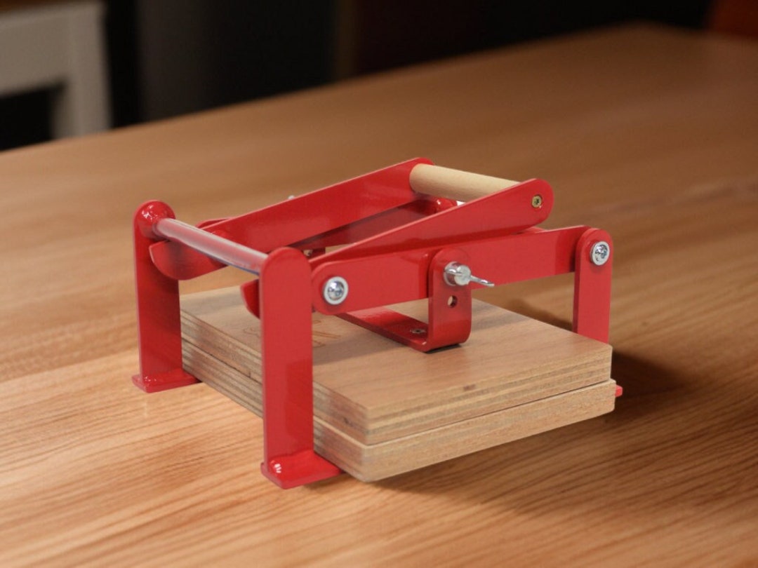 A5 Red Lino Press Machine, Linocut Printing Press, Linoleum Press