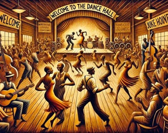 Harlem Renaissance Vibes African American pop art Juke Joint Celebration