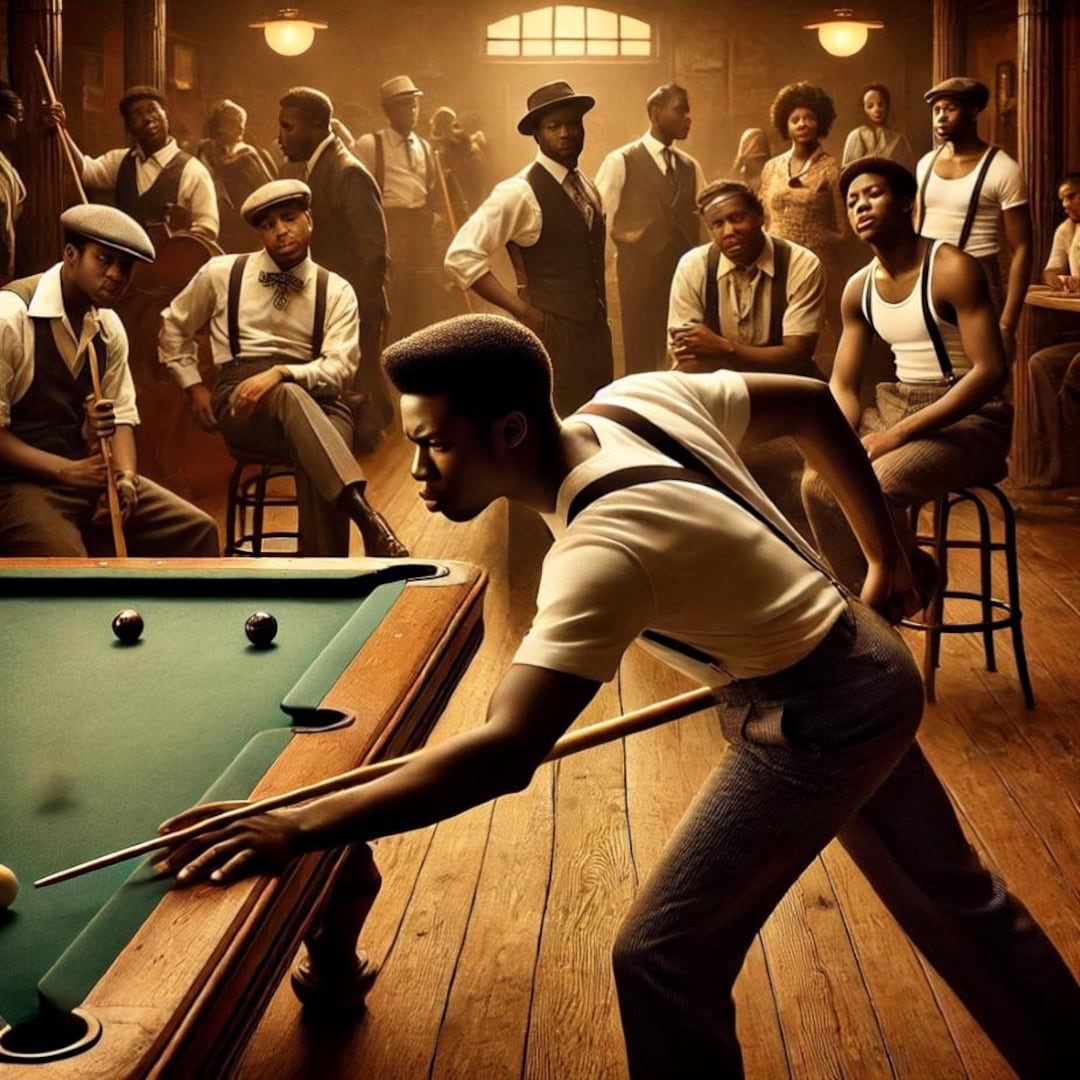 Harlem Renaissance Art Print: Vintage Pool Hall Scene, Jazz Bar Poster ...