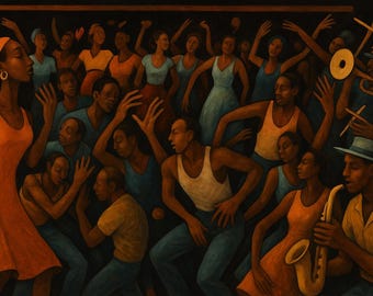 African American Jazz Art Print: Melanin Magic Home Decor