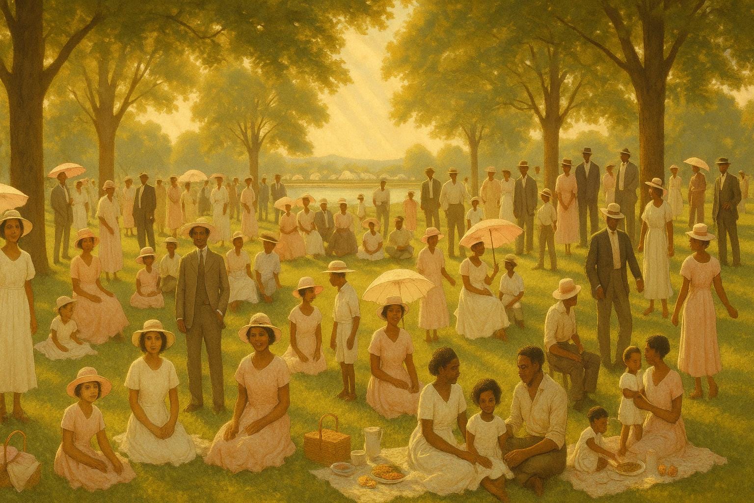 Juneteenth Family Reunion Art Print: Vintage Black Family Picnic ...
