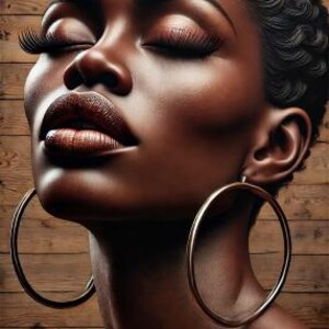 African American Black Girl Face Wall Art