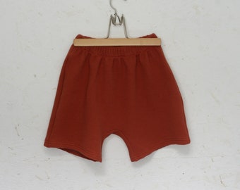 Waffle jersey shorts with elastic waistband