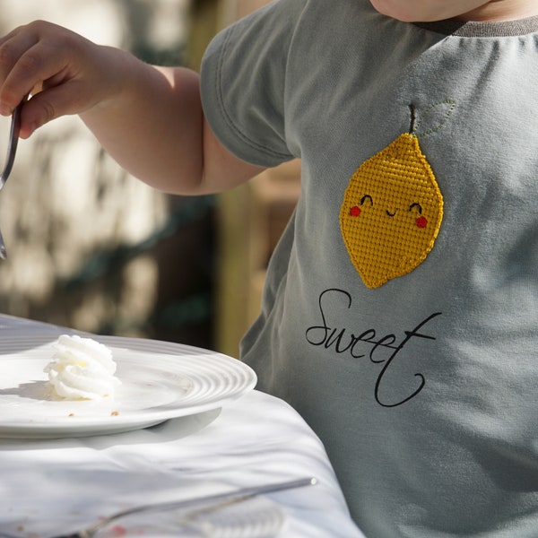 Kindershirt Kurzarm Zitrone Sweet