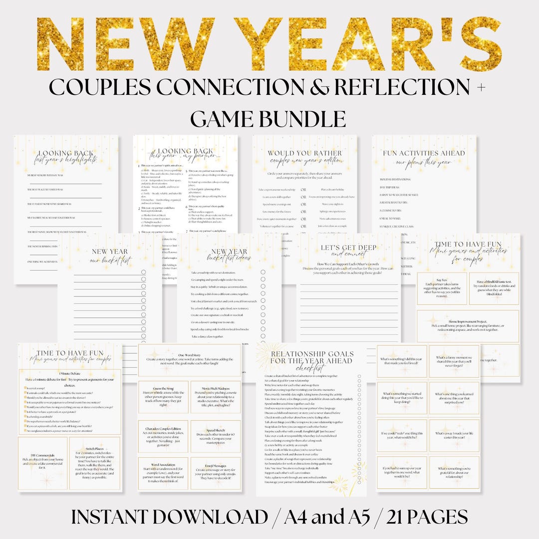Printable Couples Bundle - NEW YEAR EDITION | Relationship Goals ...