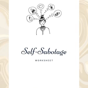Foglio di lavoro e pacchetto di carte sull'autostima, autostima, fiducia, ragazze adolescenti, critico interiore, autosabotaggio, identità personale, salute mentale, CBT