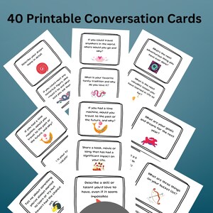 Conversation Starter Cards Work Icebreakers Talk Table Druckbare Fragen