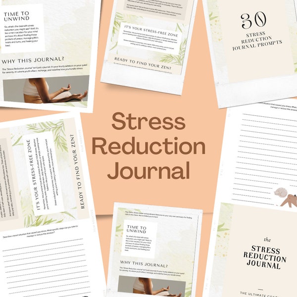 Stress Reduction, Stress Management Anti Anxiety Journal, Digital Anxiety Journal, Journal For Anxiety, Stop Stressing,