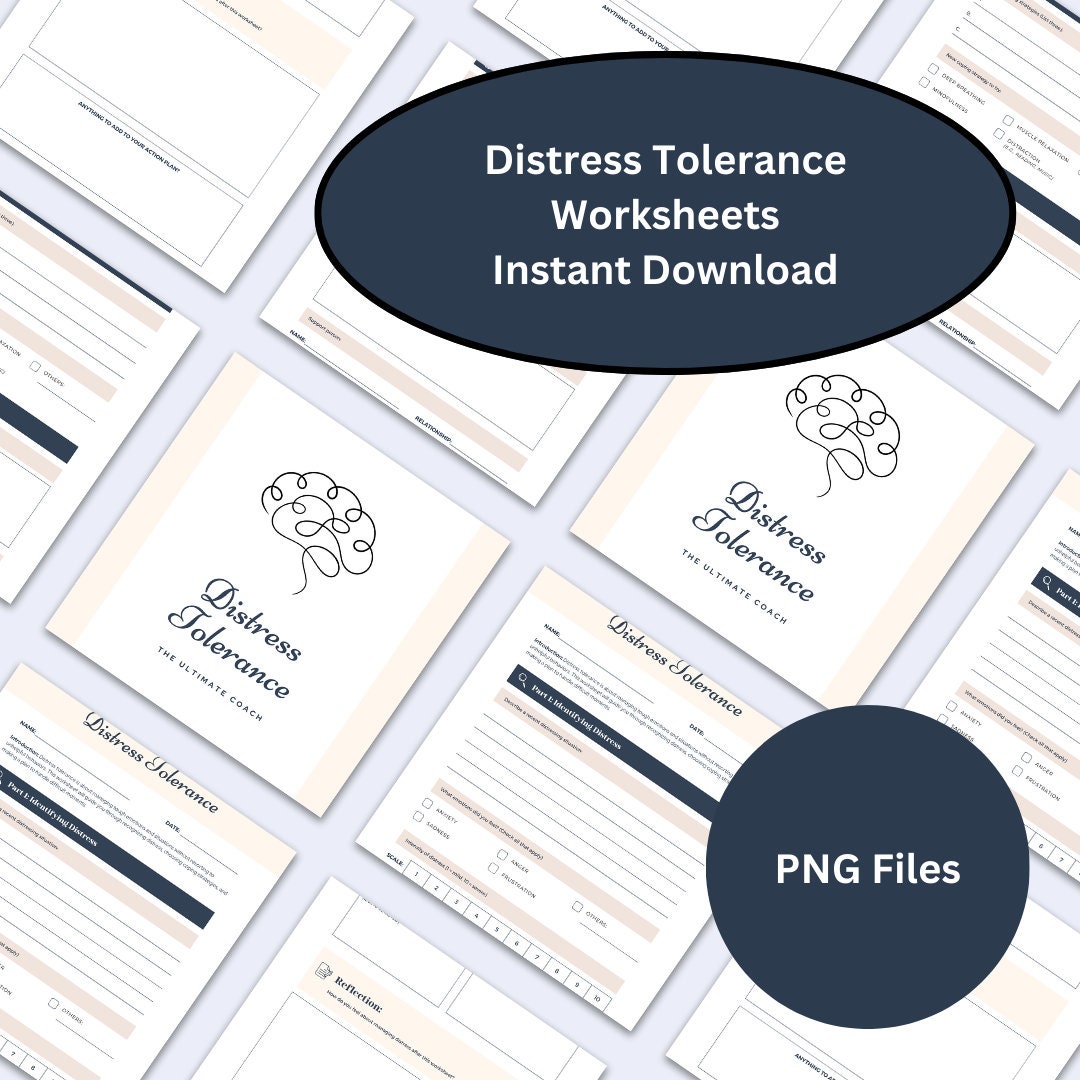Distress Tolerance DBT Worksheets Bundle DBT Worksheets for Teens