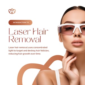 Laser Hair Removal Instagram Post Canva Template Esthetician Skincare Instagram Social Media MedSpa Laser Hair Removal Clinic Pink Template