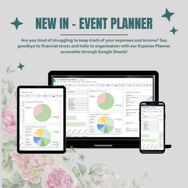 Event Tracker, Event Budget Tracker, Event Budget, Event Budget Template, Event Budget Spreadsheet