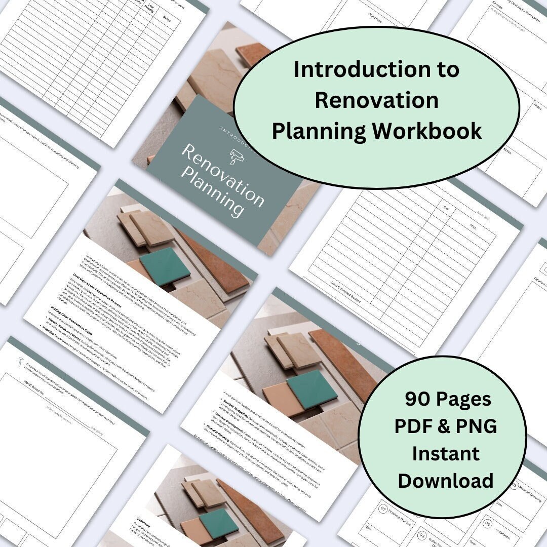Home Renovation Planner - DIY Project Checklist - Interior Design Guide ...