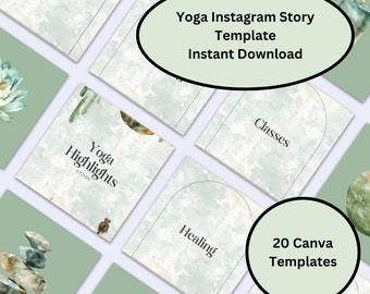 social media canva template for yoga, Yoga Social Media, Canva Yoga Template, Yoga Instagram, Instagram Templates For Yoga