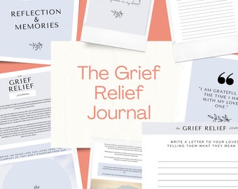 Printable Grief Journal Mental Health Counselling Bereavement Journal Grief Workbook Meditation Log