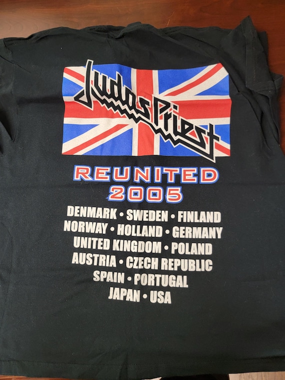 Judas Priest Reunited 2005 Vintage Concert Tour T Shirt Size