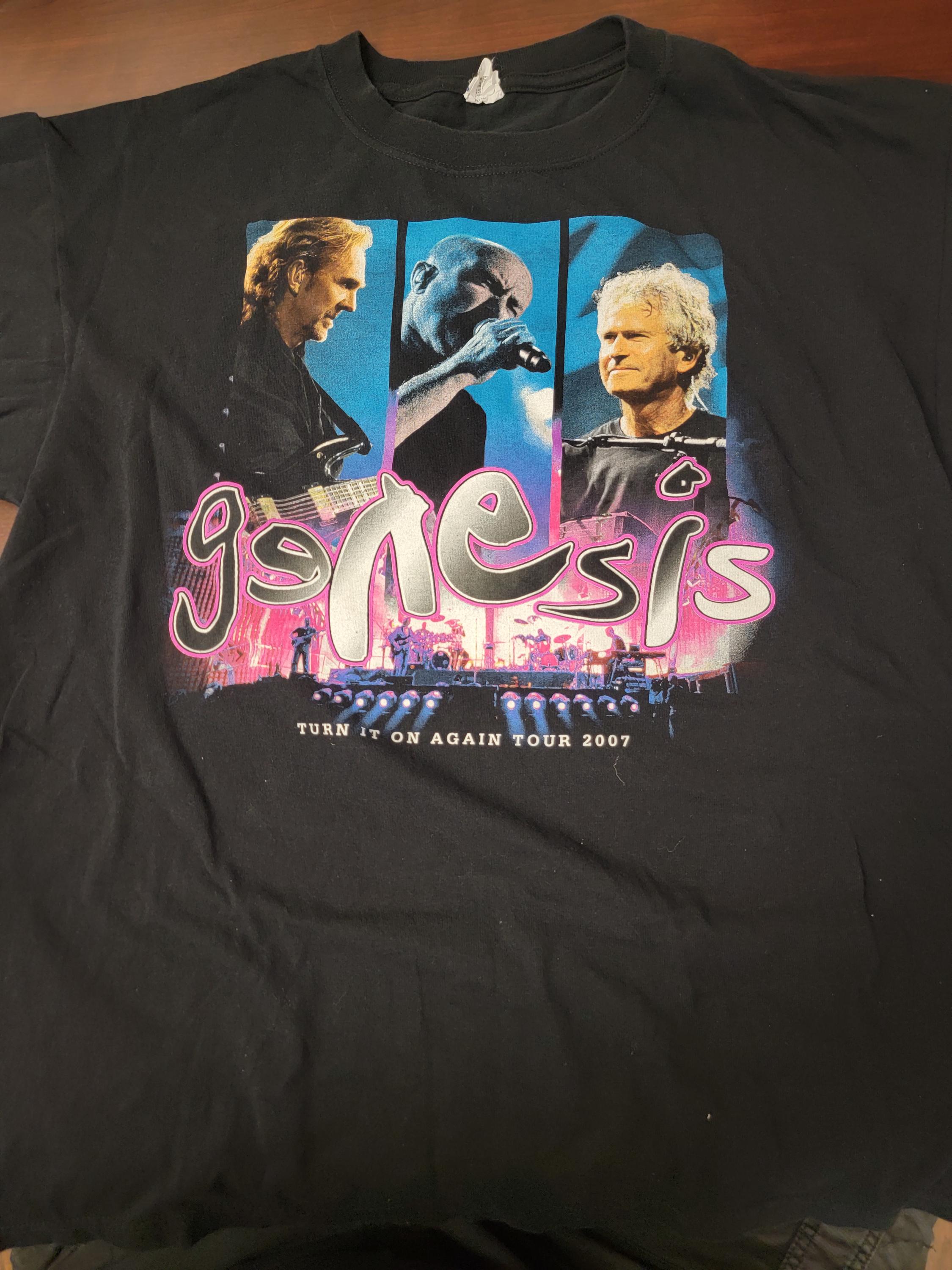Genesis Turn It on Again Tour 2007 Vintage T Shirt Size XL Great