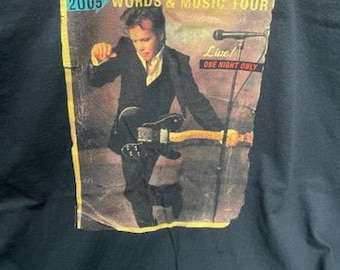 John Mellencamp T Shirt Vintage Words & Music Tour Size XL 2005