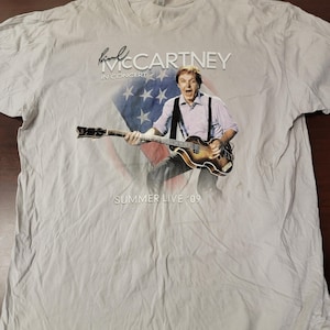 Paul McCartney Summer Live 2009 Concert Tour T Shirt Size XL Great Condition
