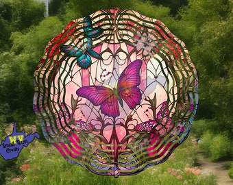 Butterflies Wind Spinner, Yard Decor, Garden Decor, Mother's Day Gift, Patio, Outdoors