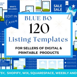 Etsy Listing Templates for Digital and Printable Products, Editable Canva Mockups for Etsy Listing, Etsy Image Mockups, Etsy Shop Bundle