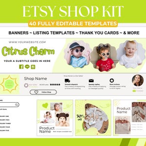 Etsy Shop Branding Kit Editable Canva Mockups for Etsy Listing Product Image Mockups Etsy Branding Bundle