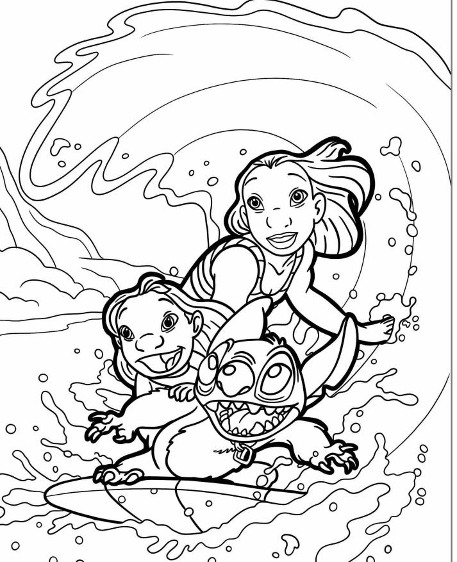 55 Pages Lilo and Stitch, Lilo & Stitch Coloring Pages, Kids Coloring ...