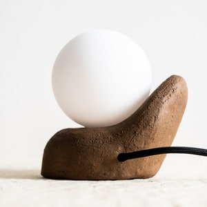 Cozy Table Lamp for Bedroom & Livingroom, Handmade Ceramic Lamp, Unique Design Lighting