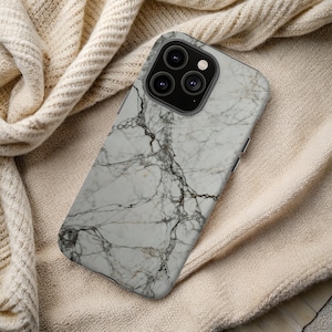 White Marble Phone Case, Marble iPhone Case, Marble Effect Protective Phone Case, Luxury Phone Case, Personalized Gift, Trendy Phone case