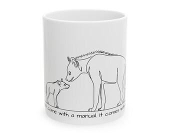 Mother's Day Mug: Charming Hyena Design for Mom, 11oz