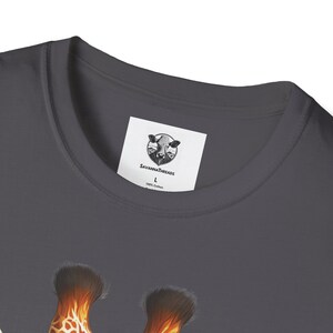 Giraffe Print Unisex Softstyle T-Shirt zdjęcie 8