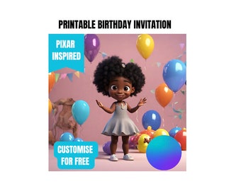 Benutzerdefinierte Mädchen Geburtstagsfeier-Einladung | Digitaler Download | Vollständig anpassbar | Sofort Download